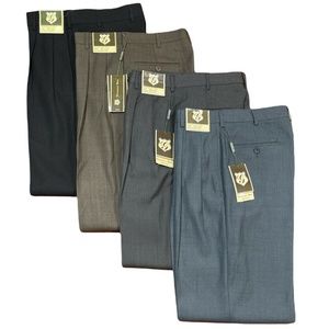 Men's GIOVANNI UOMO Expandable Waist Pleated Cuffed Hem Dress Pants Slacks 30-33